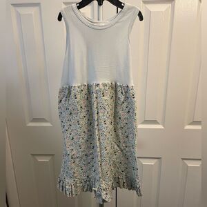 Hannah Kate Pale Blue and Floral Racerback Dress Size 6
